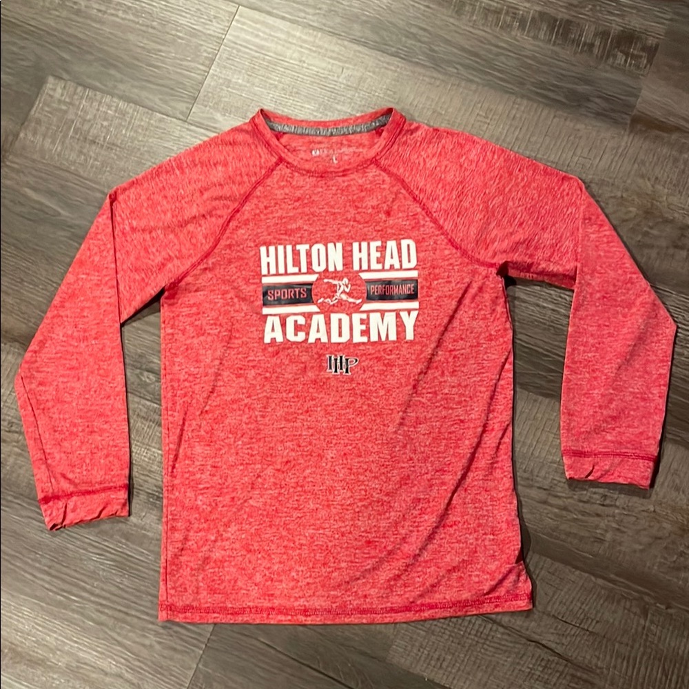Holloway Hilton Head Academy Sports Performance Red Long Sleeve tee size Large